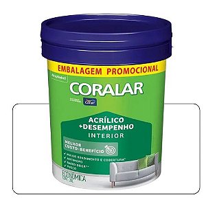 Coralar Branco Balde 20L Tinta Acrílico Economica Coral