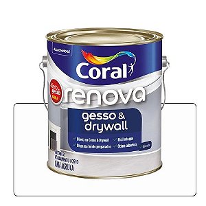 Direto no Gesso e Drywall Renova Branco 3,6L Fosca Coral