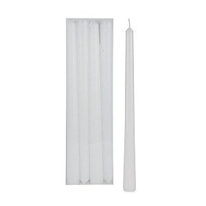 Vela Banquete Parafina Branca C/4unid 25x2cm 1021892