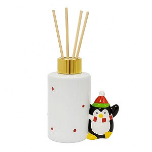 Vaso Difusor Natalino Pinguim Cerâmico 240ml