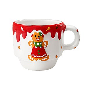 Caneca Natalina Ginger Menina 120ml C/1Unid  MP945