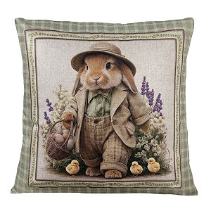 Almofada De Páscoa Rustic Line Coelho Zezinho 499173 40cm