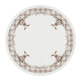 Toalha De Mesa De Pascoa Redonda Ovelhinha 180cm 198050