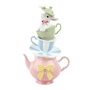 Coelho De Pascoa Tea Party Torre Madame Chá 27cm 1067839 1Unid