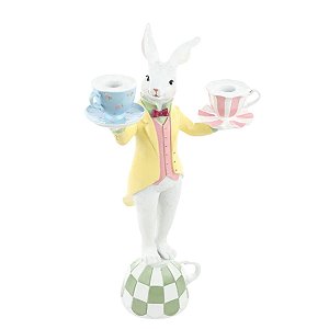 Porta Velas De Pascoa Tea Party Mr. Rabbit  41cm 1067851