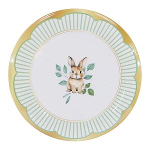 Prato De Pascoa De Sobremesa Coelho Branco Em Melanina 20cm 1Und 1070838