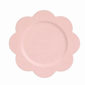 Prato De Pascoa Sousplat Rosa Borda Floral C/1Und 33cm 1038115