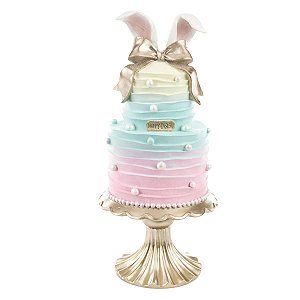 Bolo De Pascoa Decorativo Pastries C/ Orelhas 40cm 1067833 1Unid