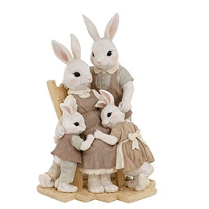 Coelho De Pascoa La Belle Abraço Em Familia 16x11,5x11cm 1098967