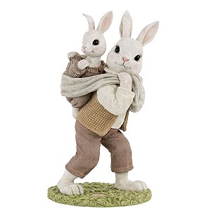 Coelho De Pascoa La Belle Filhote Na Cesta 13,5x7,5x5,5cm 1098970