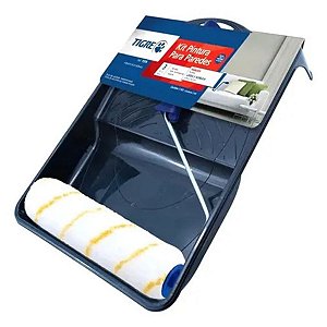 Kit De Pintura 3 Peças Tigre 1576 Rolo Suporte Bandeja