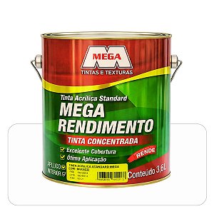 Tinta Mega Rendimento Branca 3,6L Acrílica Fosco Standard