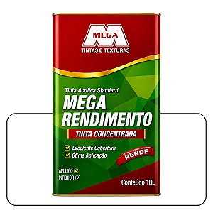 Tinta Mega Rendimento Branca 18L Latex Standard Fosco