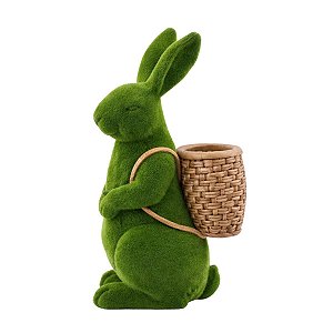Coelho Da Páscoa Mesh De Grama C/ Cesta Nas Costas 1054892