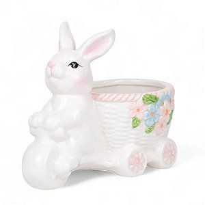 Coelho Da Pascoa Pote Sweet Carro 19,8x12,6cm 1Un 1099325
