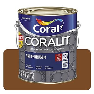 Coralit Ferrolack Tabaco 3,6L  Antiferrugem Brilhante Coral