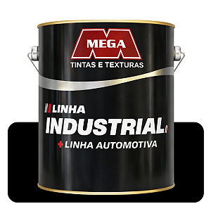 Mega Esmalte Automotivo  Preto Fosco 3,6L Sintético Solvente