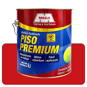 Tinta Piso Vermelho Acetinado 3,6L Mega