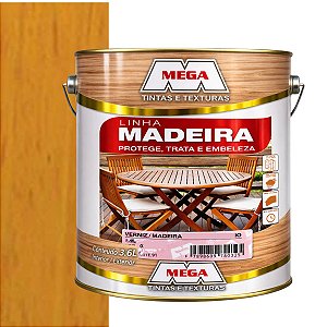 Verniz Marítimo Brilhante Incolor 3,6L P/ Madeira Mega