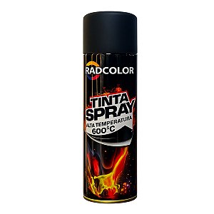 Radcolor Spray Alta Temperatura Preto Fosco 240G