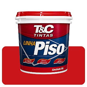 Tinta Piso Vermelho Segurança T&C Balde 18L Mega