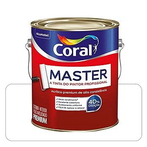 Master Branco 3,6L Latex Acrílica Fosco Premium Coral