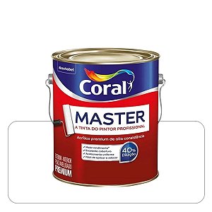 Master Branco 0,900ml Latex Acrílica Fosco Premium Coral
