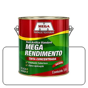 Tinta Mega Rendimento Branca 0,900mL Latex Standard Fosco