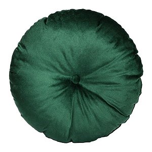 Almofada Redonda Verde C/ Botão 472328 50cm Belchior