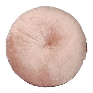Almofada Redonda Rosê C/ Botão 472319 50cm Belchior