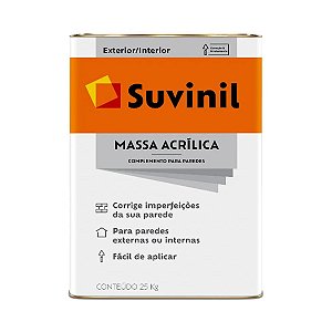 Massa Acrílica 25kg Branco Suvinil