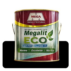 Esmalte Megalit Eco Preto Fosco 3,6L