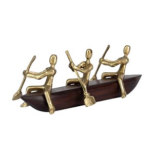 Escultura Equilíbrio Em Metal 22214 12,5x37x16cm Mart