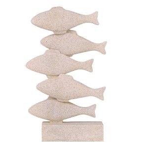 Escultura Peixes Em Poliresina 22821 33x18,5x6cm Mart