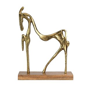 Escultura Cavalo Em Metal 22216 35,5x26,5x10cm Mart