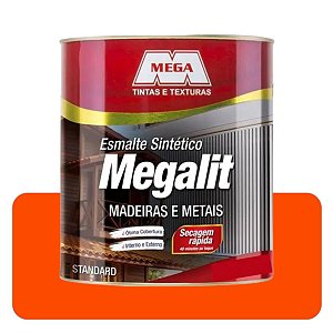 Esmalte Megalit Laranja Brilhante 3,6L Solvente Mega