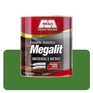 Esmalte Megalit Verde Folha Brilhante 0,900ml Solvente Mega