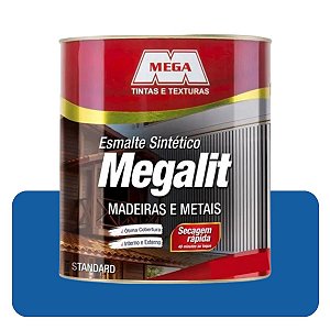 Esmalte Megalit  Azul França Brilhante 3,6L Solvente Mega