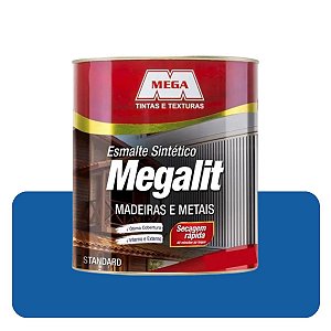 Esmalte Megalit  Azul França Brilhante 0,900L Solvente Mega