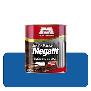 Esmalte Megalit  Azul França Brilhante 0,225ml Sintético Solvente Mega