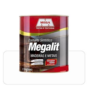 Esmalte Megalit Branco Fosco 0,900ml Sintético Solvente Mega