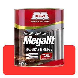 Esmalte Megalit Vermelho Brilhante 3,6L Solvente Mega
