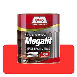 Esmalte Megalit Vermelho Brilhante 0,900ml Solvente Mega