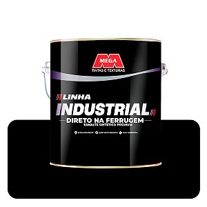 Mega Direto na Ferrugem Preto 0,900ml Esmalte Sintético Solvente