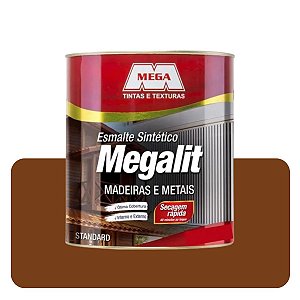 Esmalte Megalit Marrom Conhaque Brilhnate 0,900ml Solvente Mega