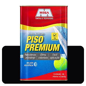 Tinta Piso Preto Acetinado 18L Mega