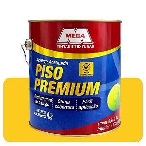Tinta Piso Amarelo Segurança Acetinado  3,6L Mega