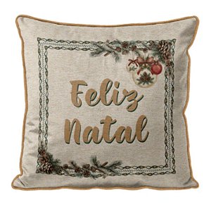 Almofada Natalina Bosque Feliz Natal 43cm 445648