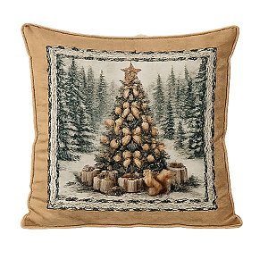 Almofada Natalina Bosque Arvore De Natal 43cm 445645