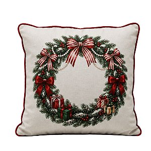Almofada Natalina Holiday Bows Guirlanda 43cm 445640